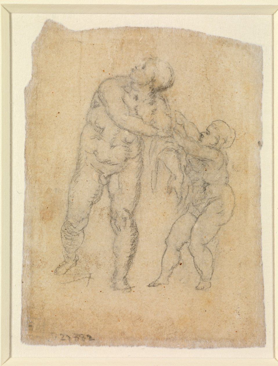 Aeneas and a Child (verso), n.d. (pencil on paper) [see 5934522] tekijältä Michelangelo Buonarroti