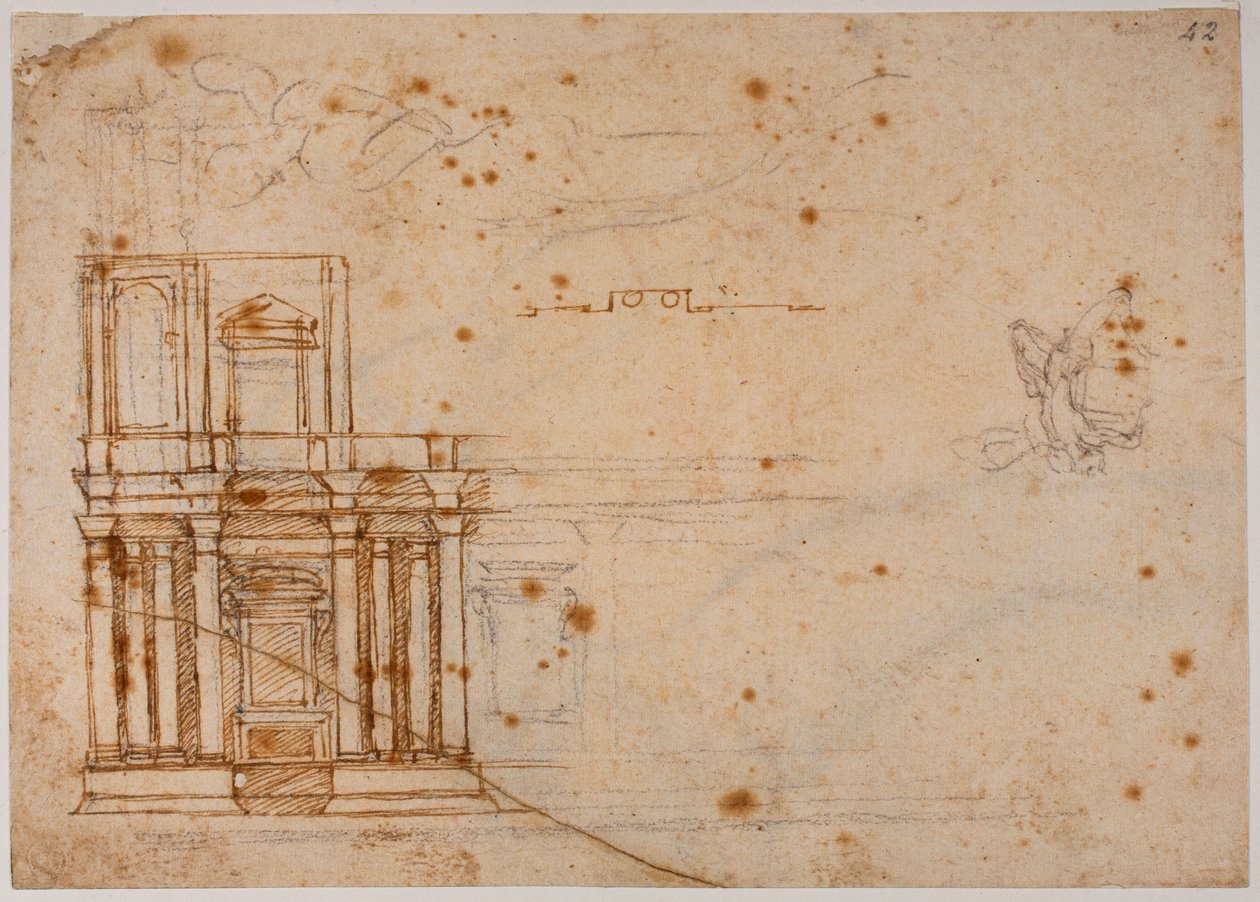Arkkitehtonisia tutkimuksia ja runofragmentteja tekijältä Michelangelo Buonarroti