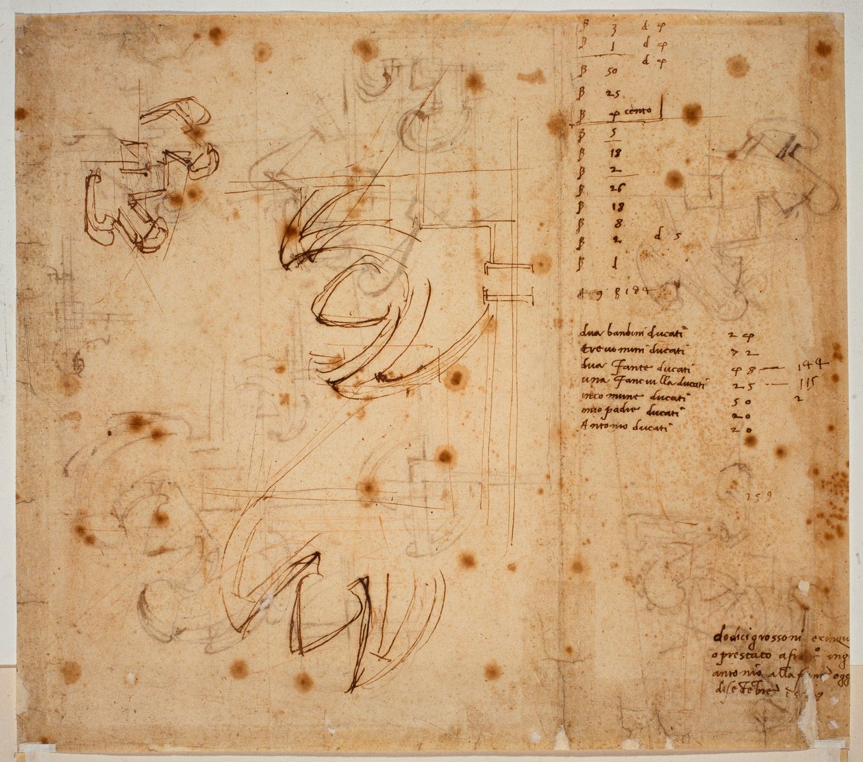 Autografiatutkimukset ja -laskennat tekijältä Michelangelo Buonarroti