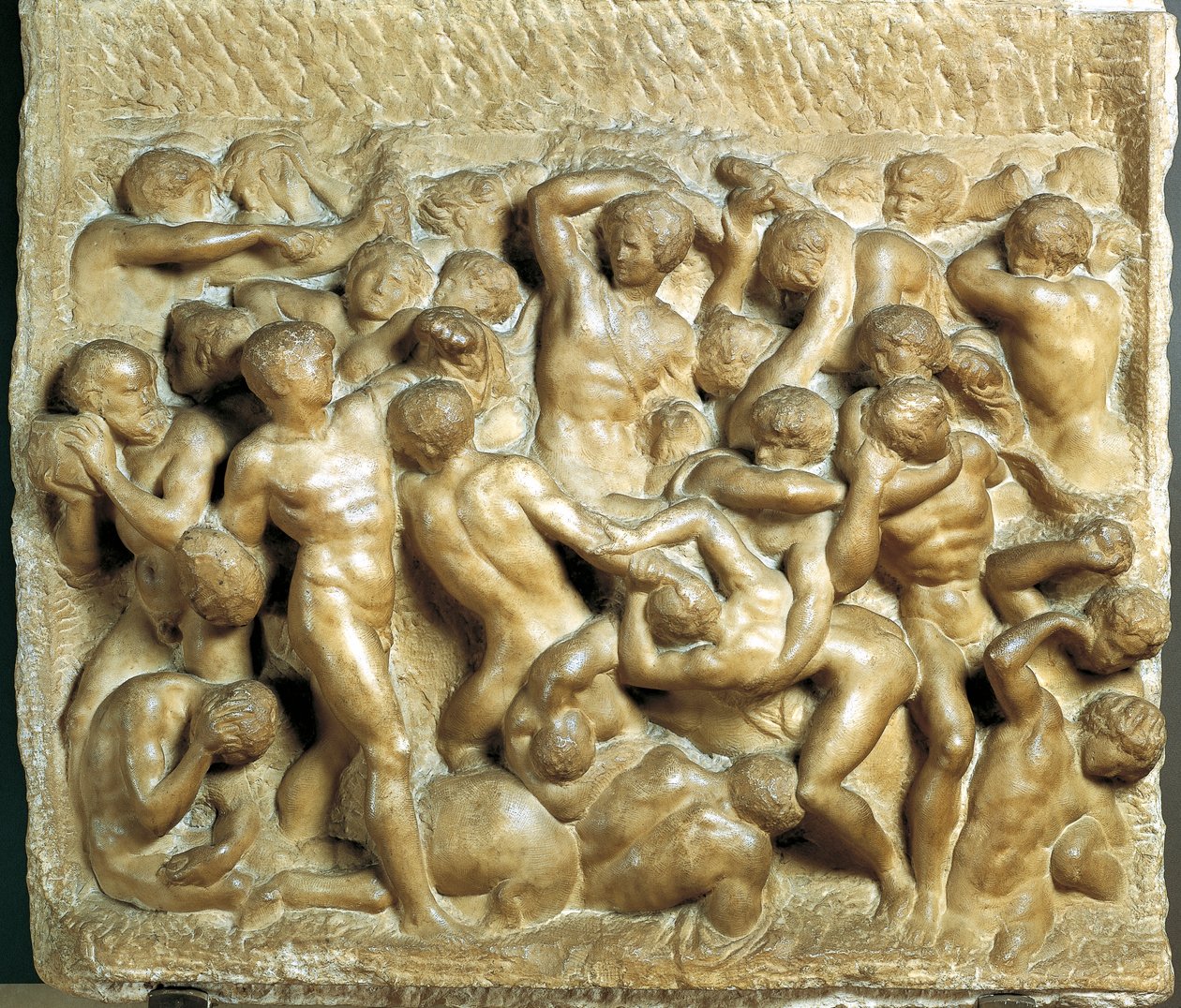 Lapithien taistelu kentaureja vastaan tekijältä Michelangelo Buonarroti