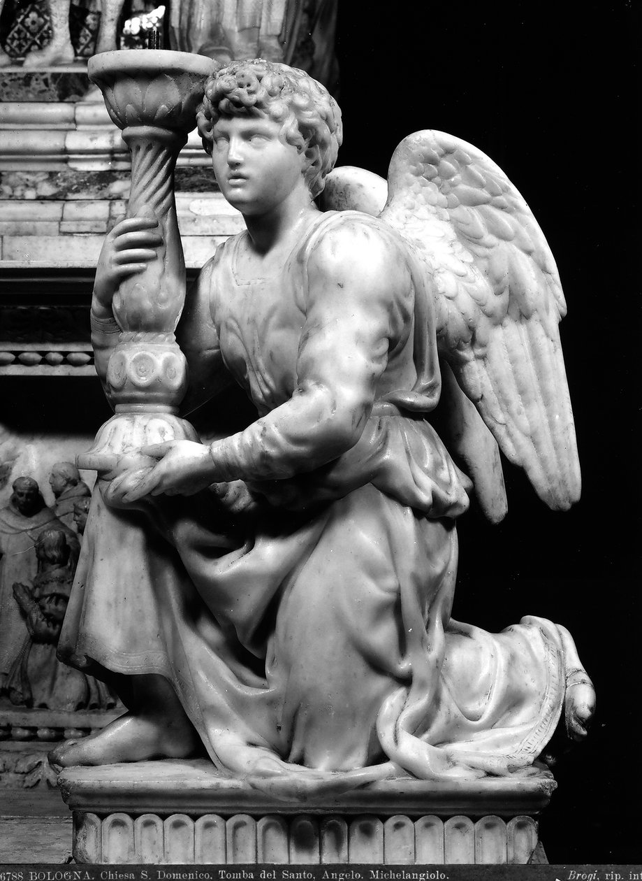 Kynttilänjalka Enkeli Pyhän Dominicin arkista tekijältä Michelangelo Buonarroti