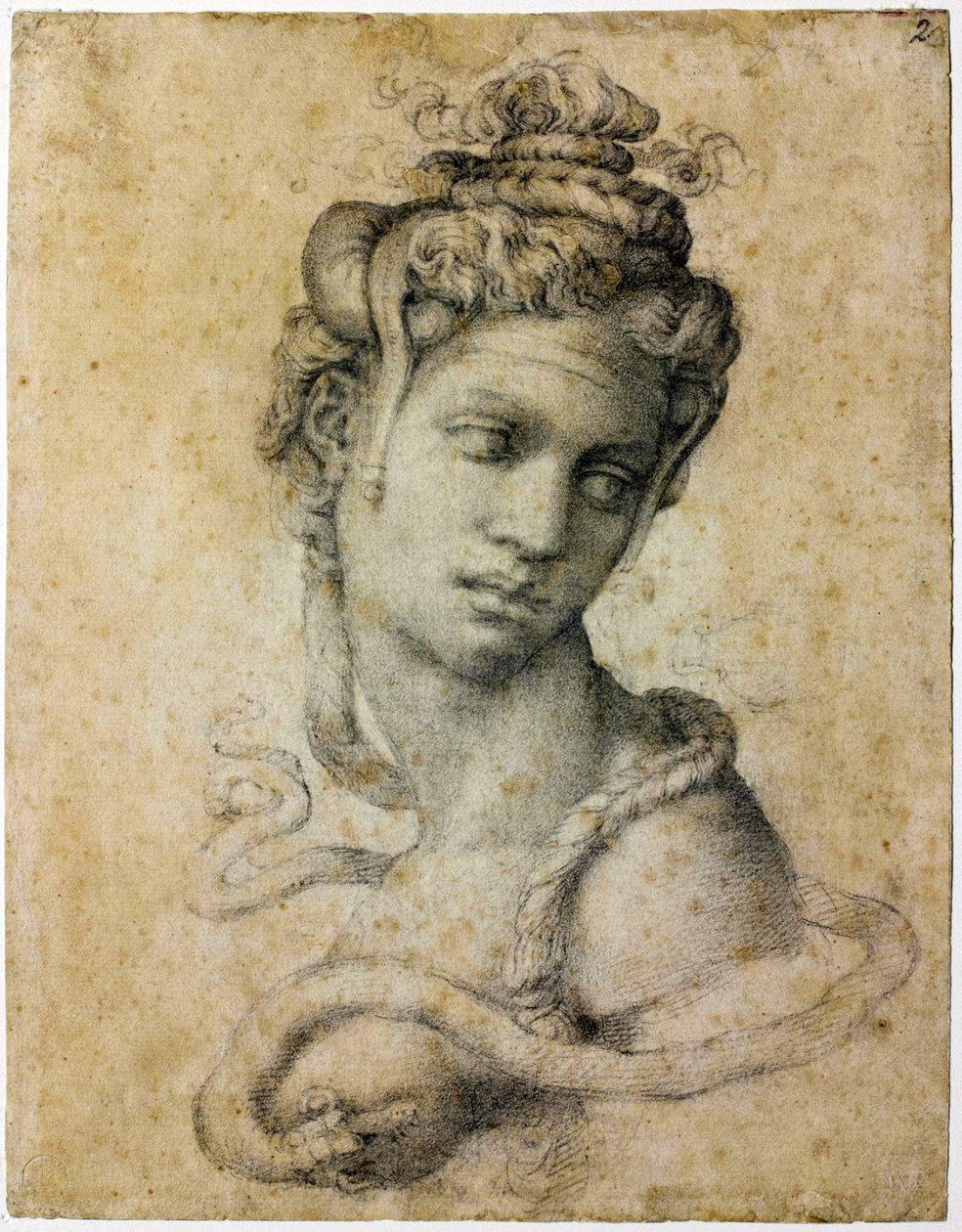 Kleopatra, noin 1535 tekijältä Michelangelo Buonarroti