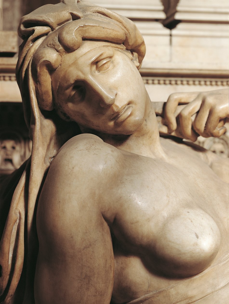 Aamunkoitto (Aurora), yksityiskohta Michelangelon (1475-1564) Lorenzo de