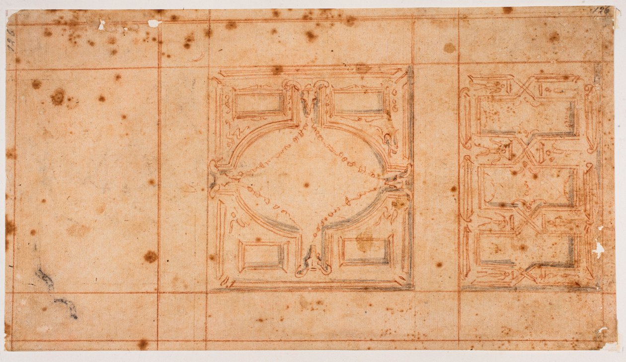 Laurentian kirjaston työpöytien suunnittelu tekijältä Michelangelo Buonarroti