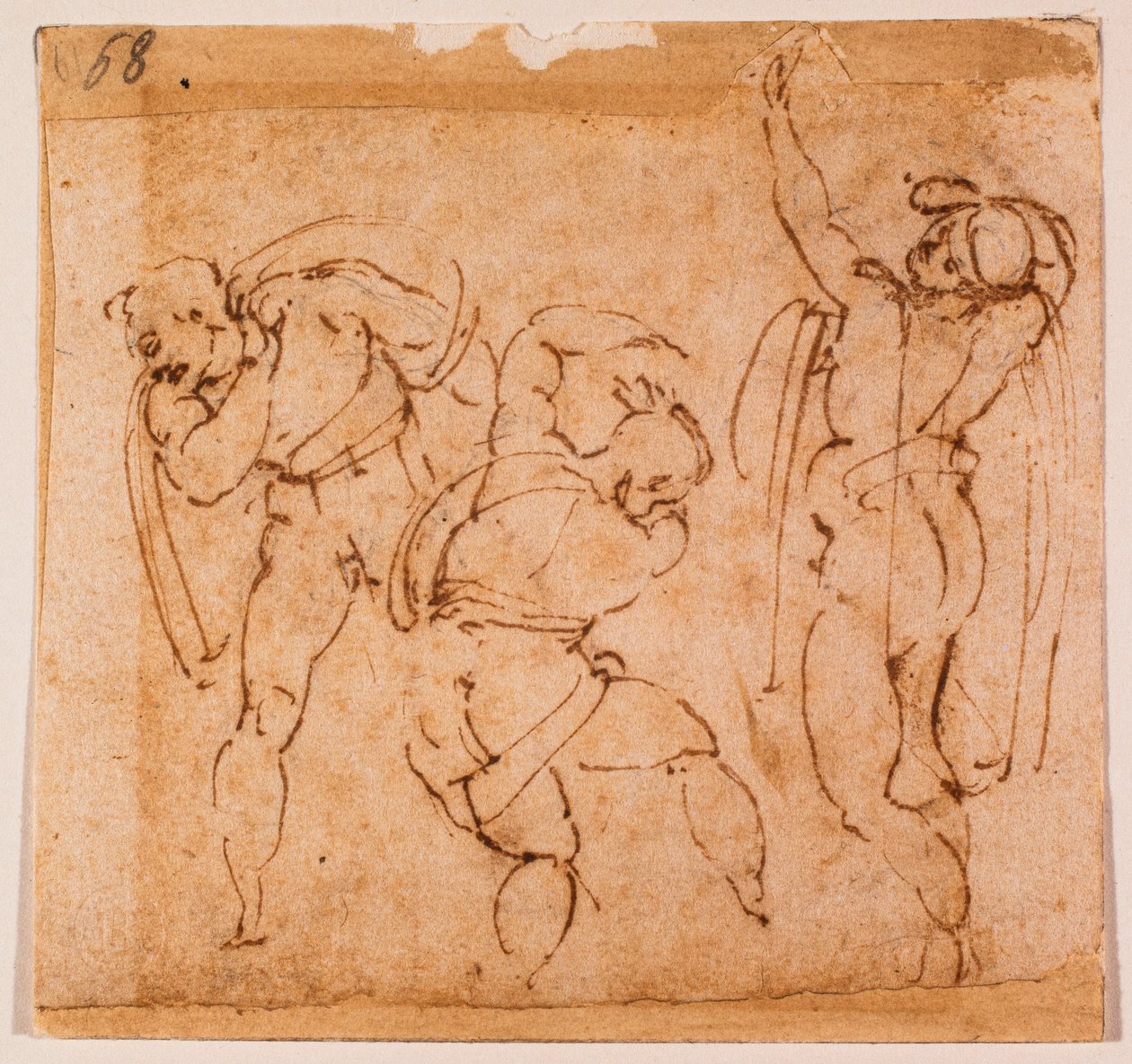 Hahmotutkimus "kirkastumista" varten, 1500-luku (piirustus). tekijältä Michelangelo Buonarroti