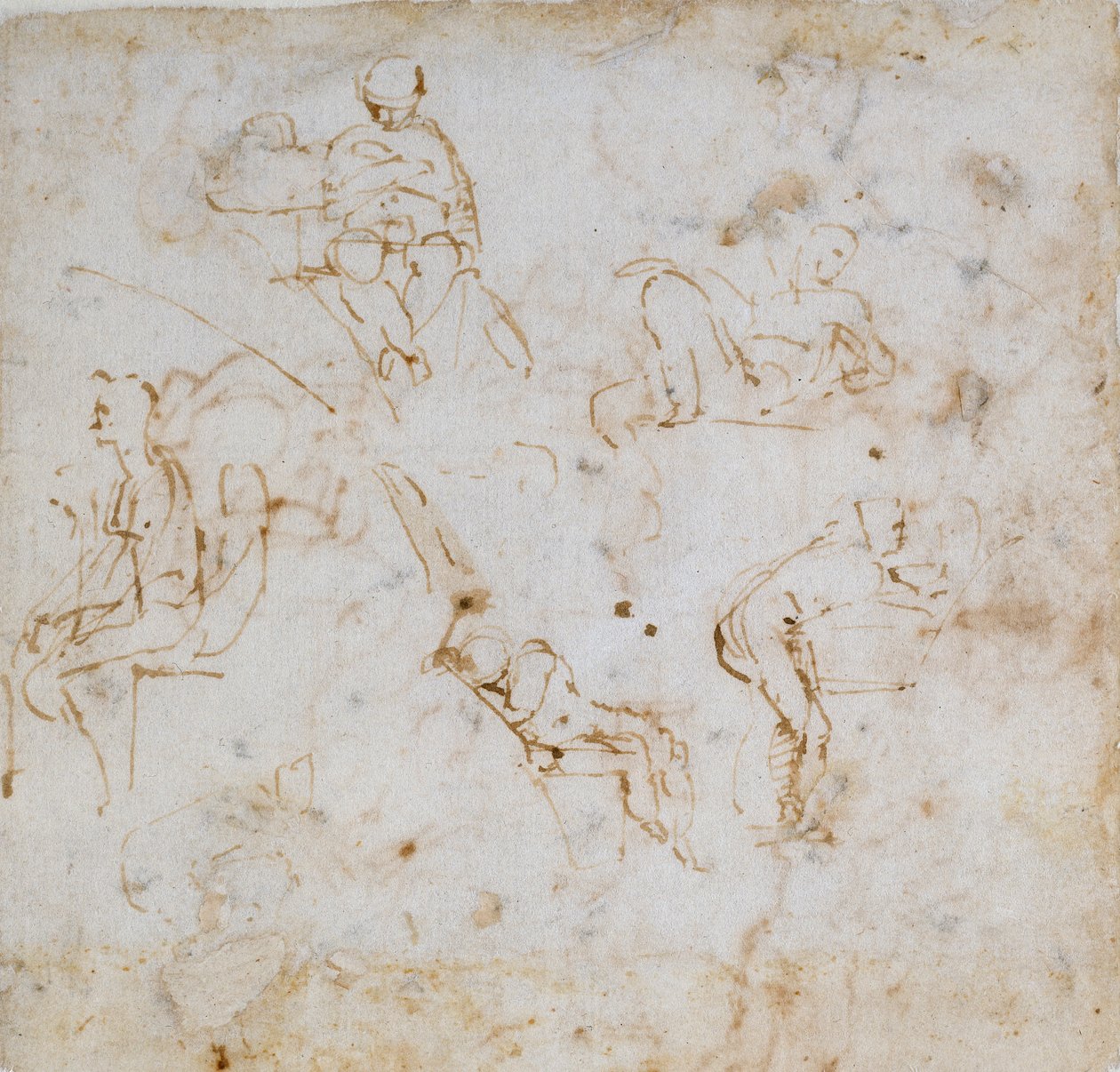 Viisi pientä figuuritutkimusta, c1490-1560 tekijältä Michelangelo Buonarroti