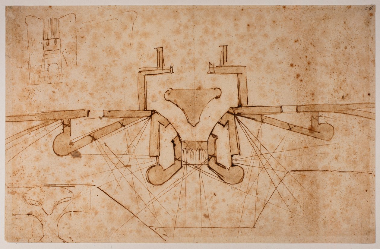 Porttikäytävän linnoitussuunnittelu tekijältä Michelangelo Buonarroti