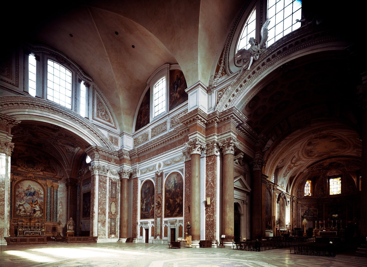 Michelangelo Buonarroti dit Michelangelon (Michelangelo tai Michelangelo) Santa Maria degli angelin kirkon sisäkuva tekijältä Michelangelo Buonarroti