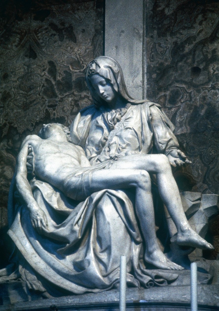 Pieta, 1498-1500 tekijältä Michelangelo Buonarroti