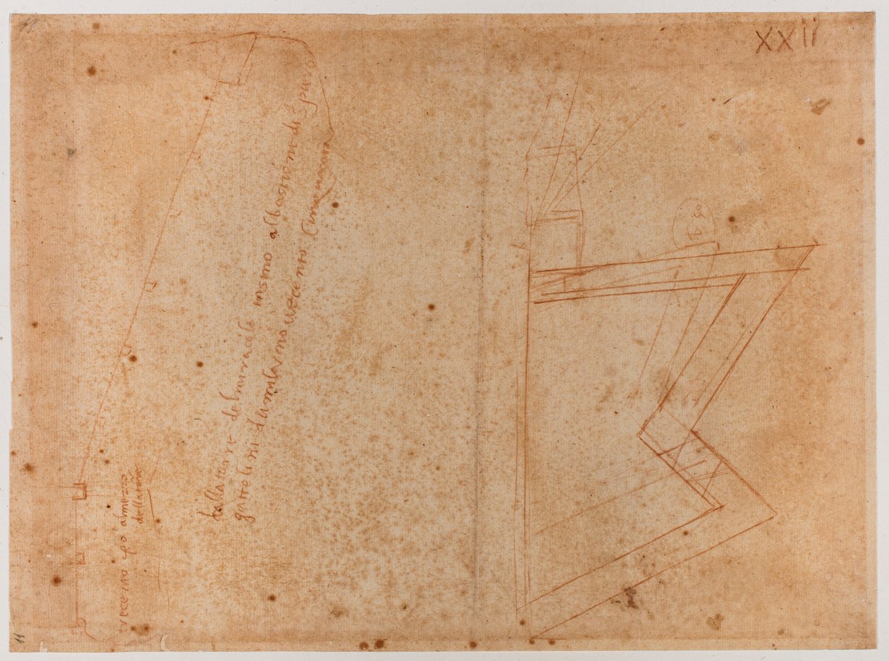 Pyhän Pier Gattolinin portin läheisyydessä olevien muurien suunnitelma tekijältä Michelangelo Buonarroti