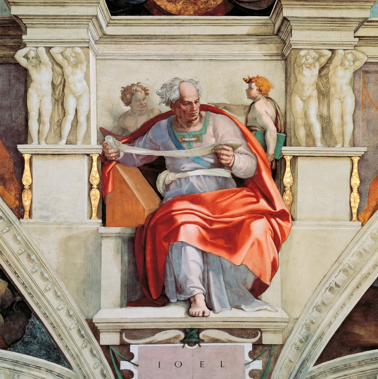 Profeetat ja sibylit: Joel Sikstuksen kappelin katto Vatikaanissa, 1508-1512. tekijältä Michelangelo Buonarroti