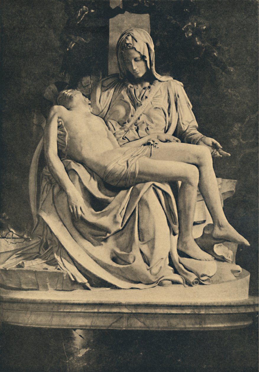 Roma - Pyhän Pietarin basilika. Michelangelon Pieta, 1910 tekijältä Michelangelo Buonarroti