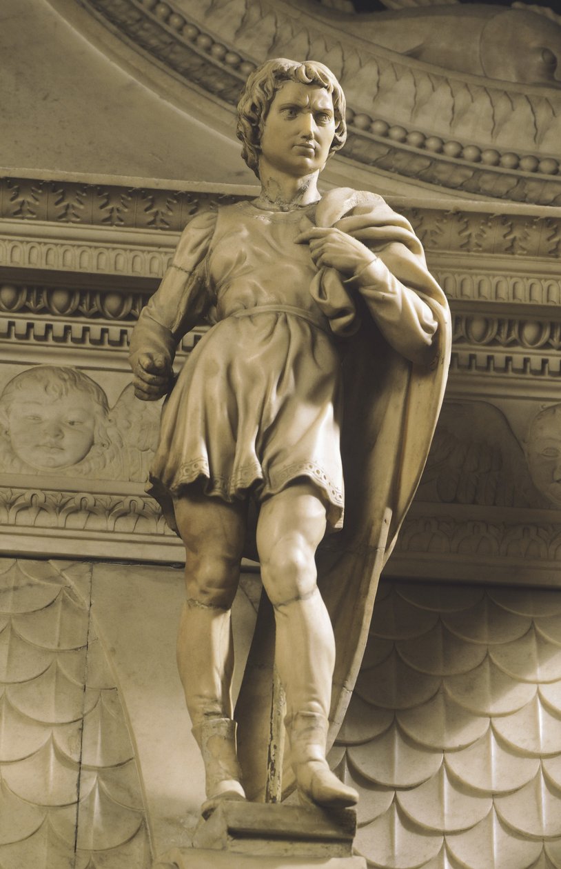 St Proculus, Michelangelo (1475-1564), San Domenicon kirkko Bolognassa, Emilia Romagna tekijältä Michelangelo Buonarroti