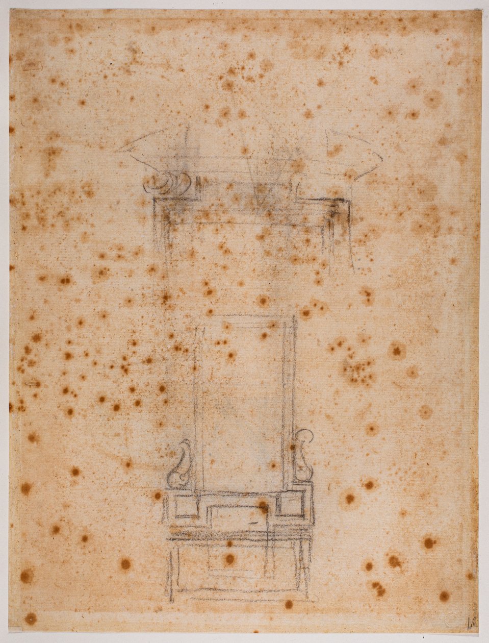 Tutkimukset Laurentian syvennyksen ikkunasta ja ovesta. tekijältä Michelangelo Buonarroti