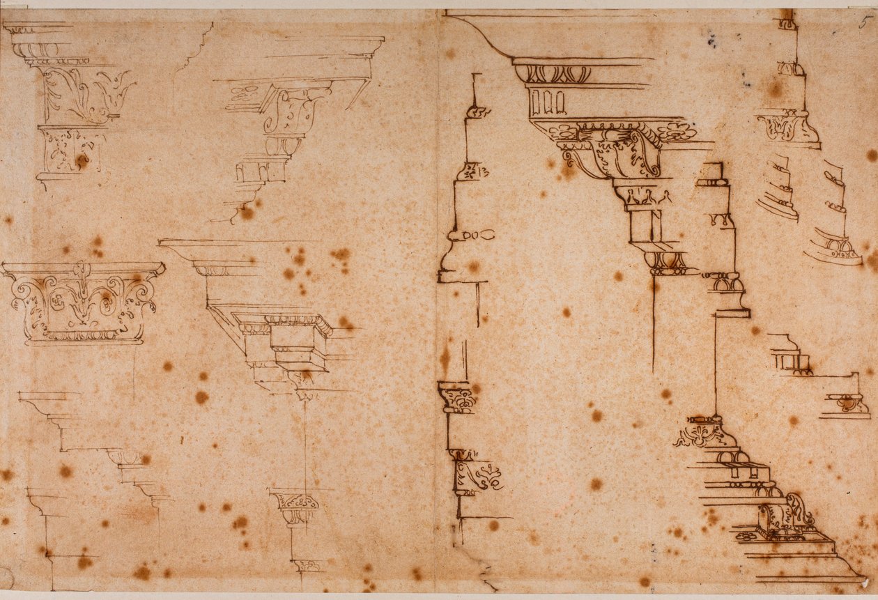 Arkkitehtonisia elementtejä koskevat tutkimukset tekijältä Michelangelo Buonarroti