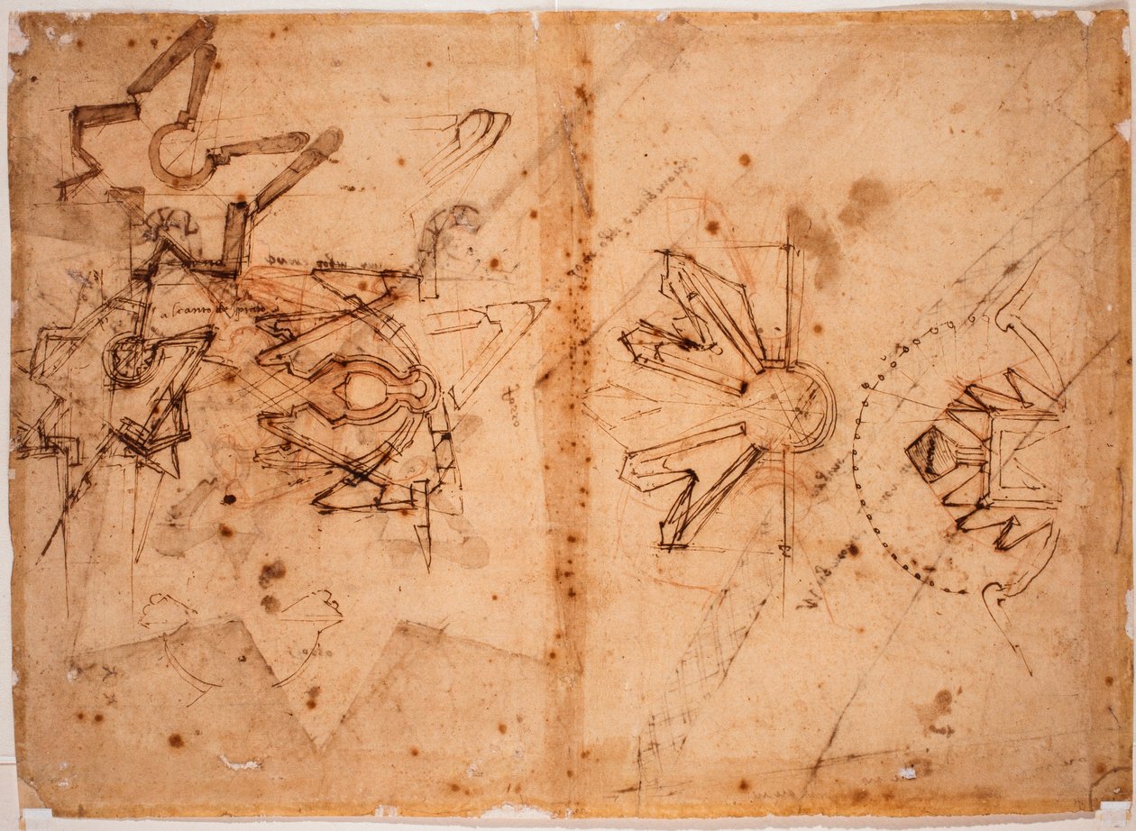 Tutkimus All Saintsin niityn portin bulevardia varten. tekijältä Michelangelo Buonarroti
