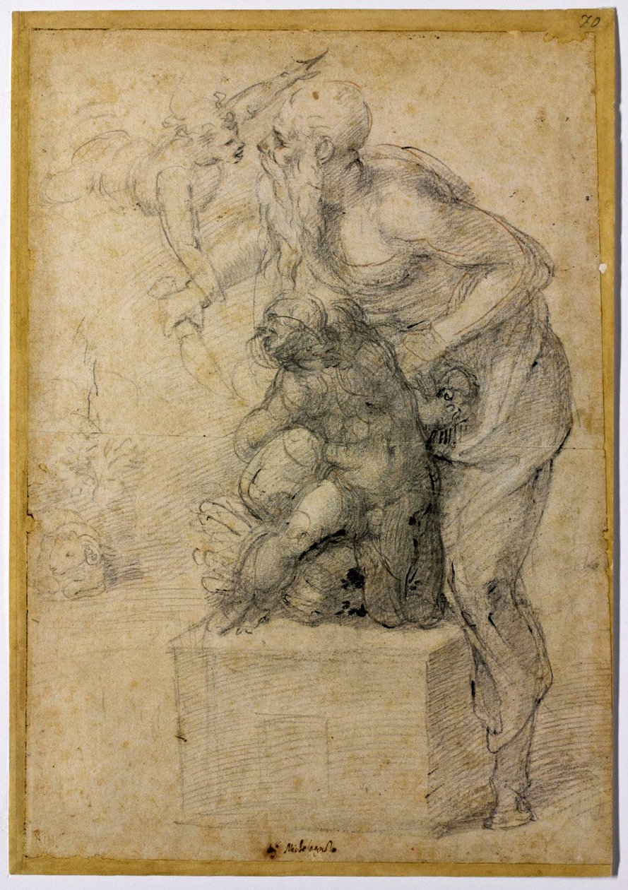 Iisakin uhri, noin 1535 tekijältä Michelangelo Buonarroti