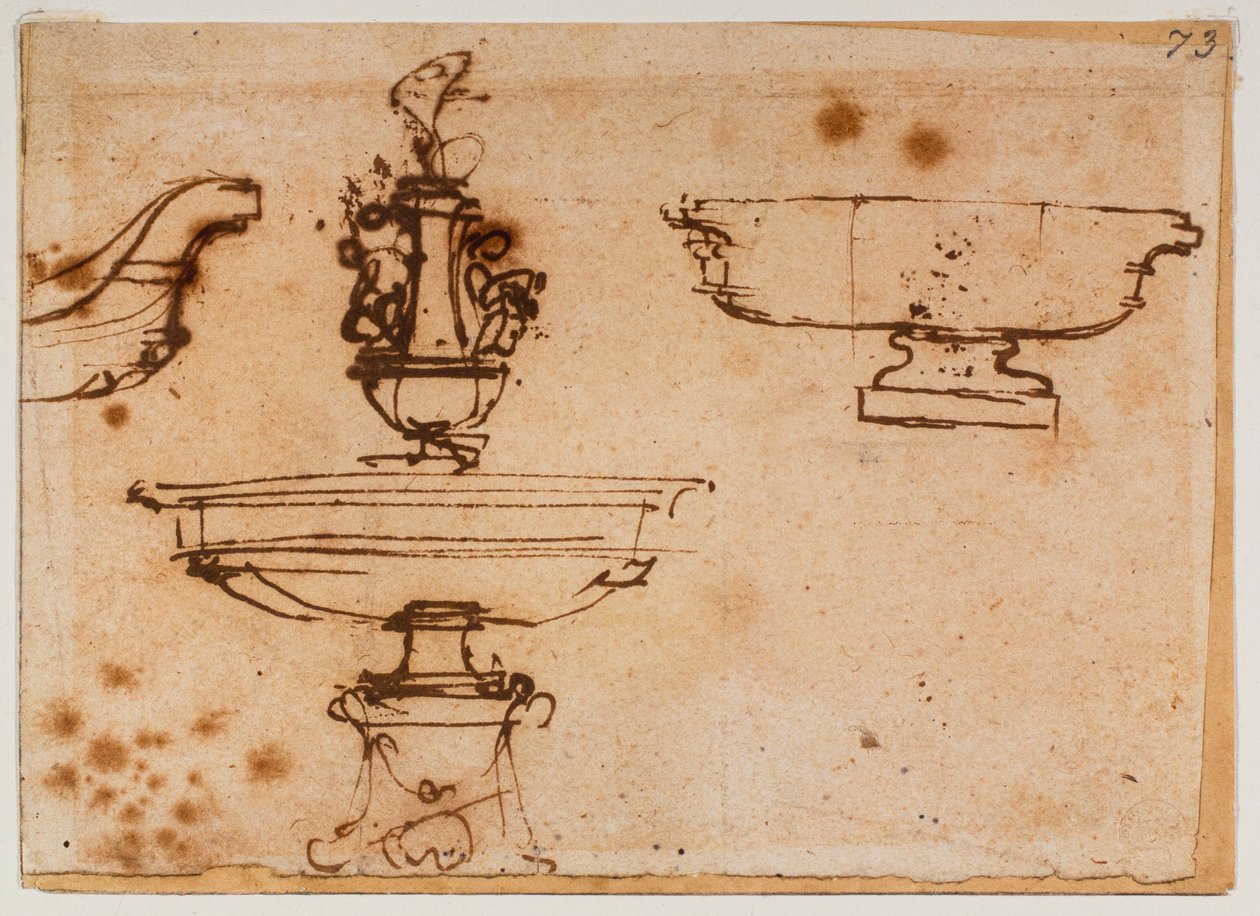 Kolme suihkulähdemallia tekijältä Michelangelo Buonarroti