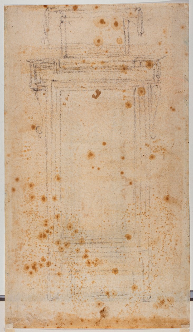 Ikkunoiden suunnittelu ja tutkimukset Laurentian curtilagea varten tekijältä Michelangelo Buonarroti