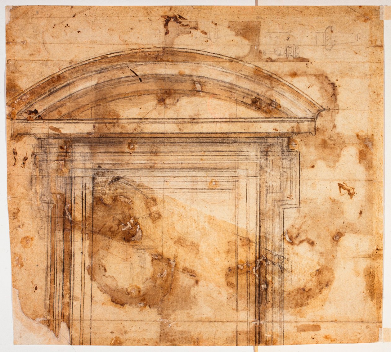 San Giovanni dei Fiorentinin ikkunaluonnokset tekijältä Michelangelo Buonarroti