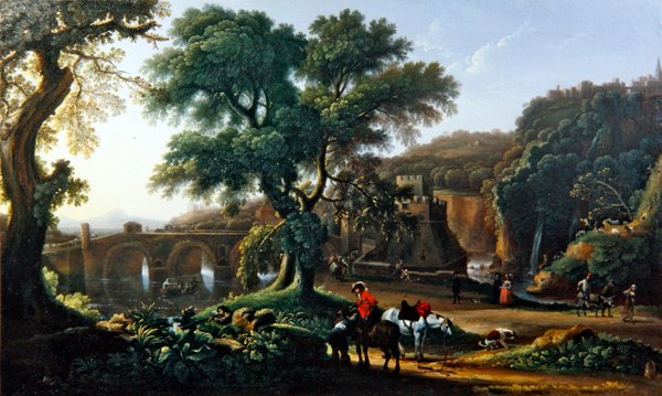 Maisema hahmoilla (öljy kankaalle) tekijältä Michelangelo Cerquozzi