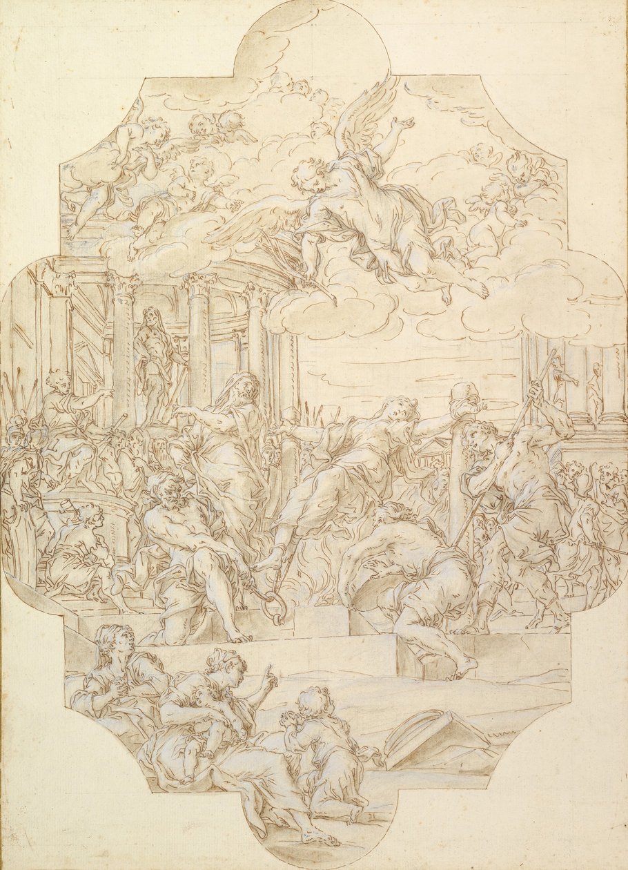 Pyhän Anastasian marttyyrikuolema, 1721. tekijältä Michelangelo Cerruti