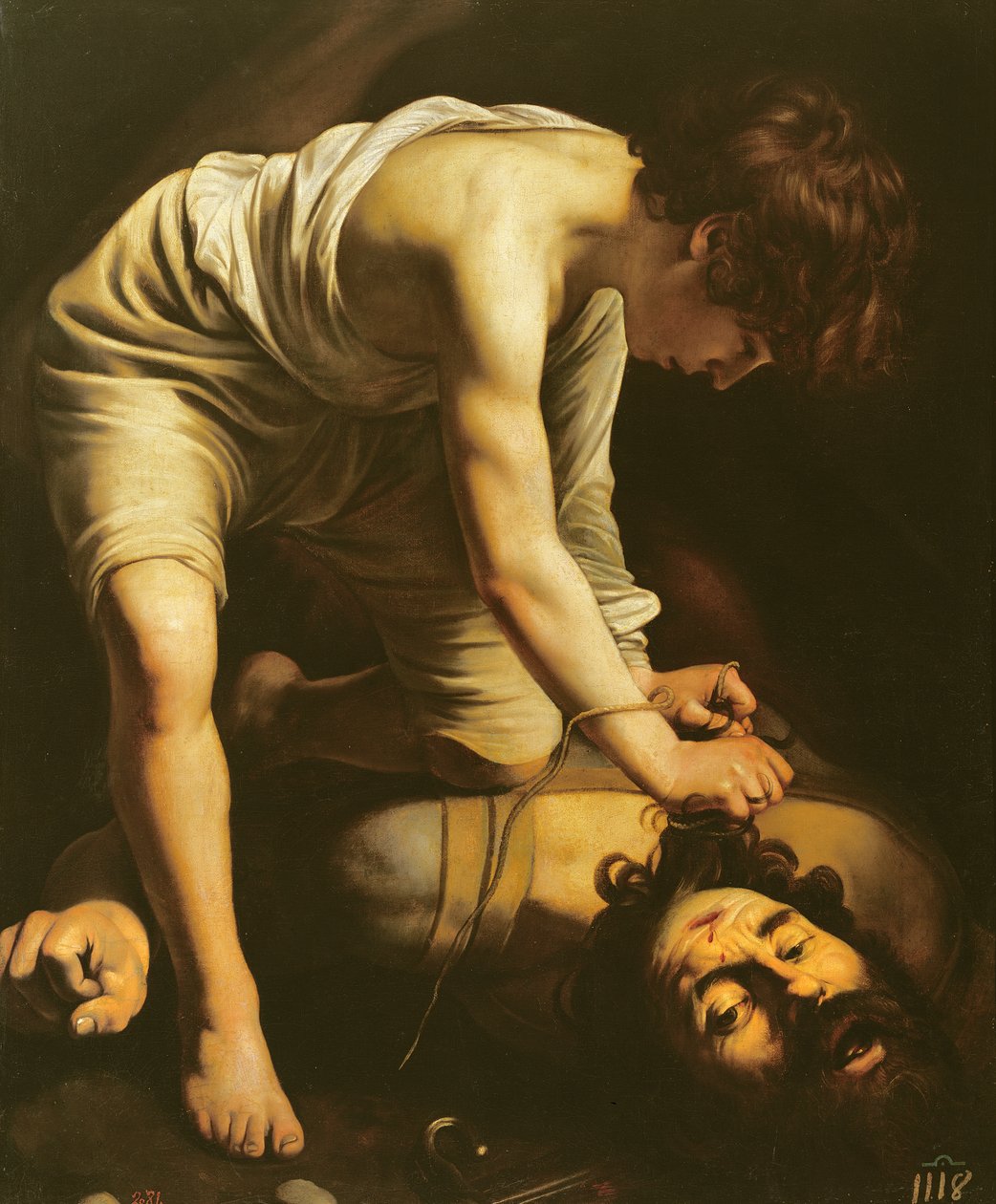Daavid voitti Goljatin, noin 1600 tekijältä Michelangelo Merisi Caravaggio