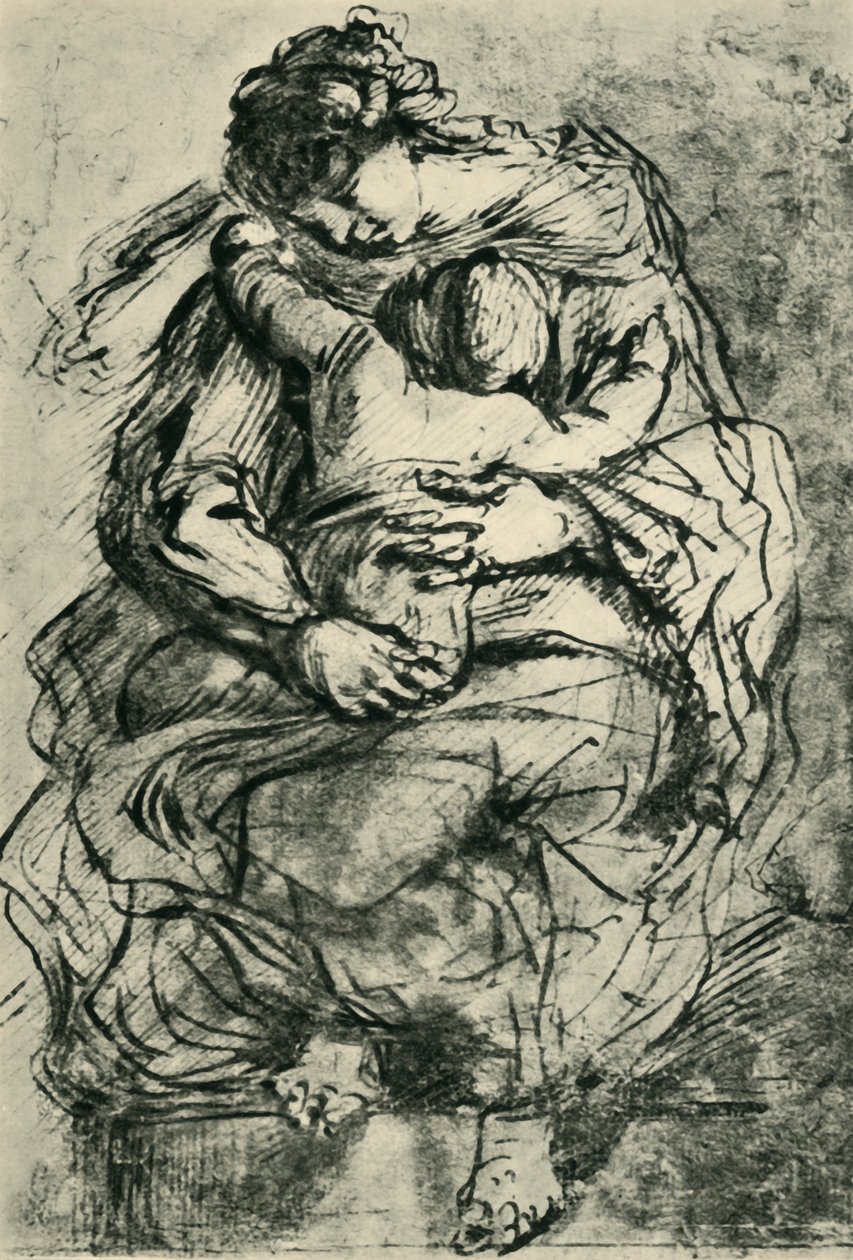 Madonna ja lapsi, 1500-luvun loppu - 1600-luvun alku, 1943. tekijältä Michelangelo Merisi Caravaggio
