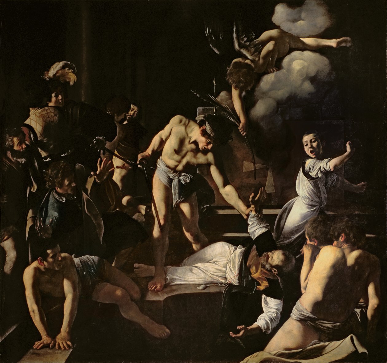 Pyhän Matteuksen marttyyrikuolema, 1599-1600 tekijältä Michelangelo Merisi Caravaggio
