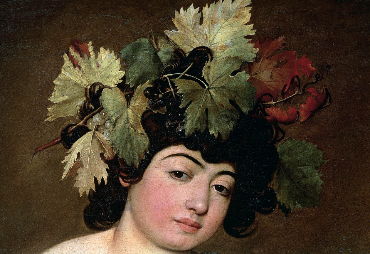Bacchus, n. 1589 (öljy kankaalle) tekijältä Michelangelo Merisi da Caravaggio