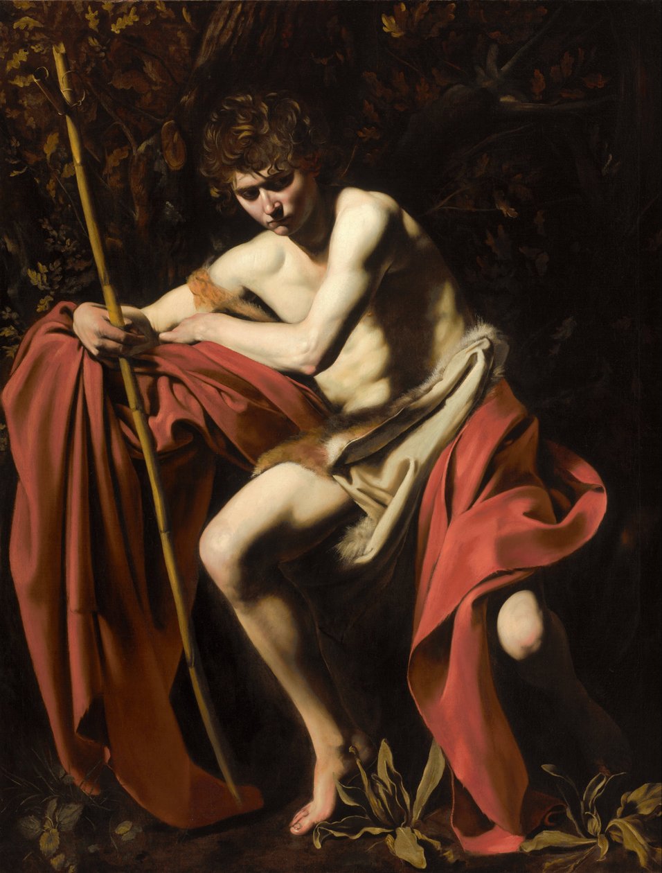 Pyhä Johannes Kastaja erämaassa tekijältä Michelangelo Merisi da Caravaggio