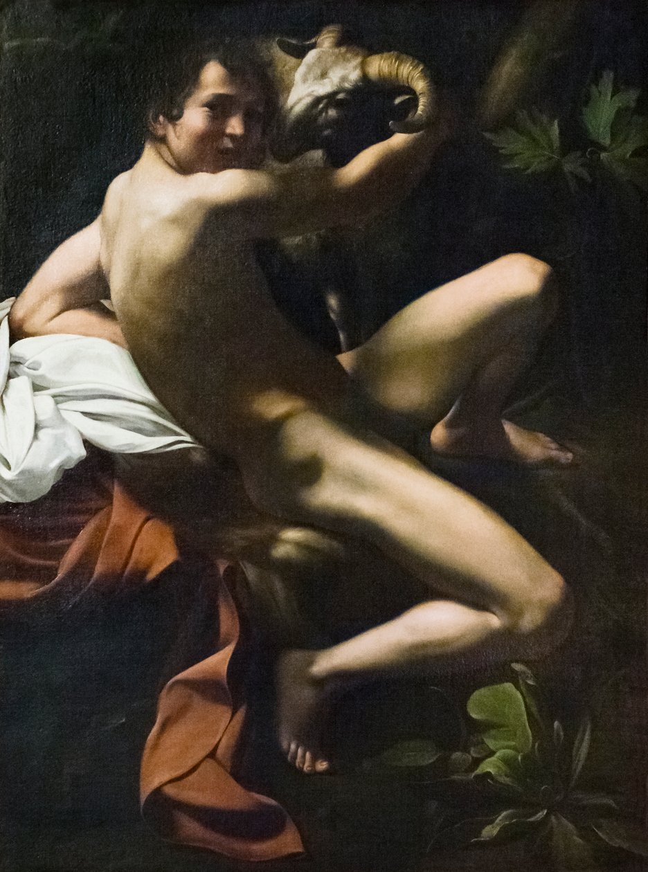 Pyhä Johannes Kastaja, Nuoret oinaan kanssa tekijältä Michelangelo Merisi da Caravaggio