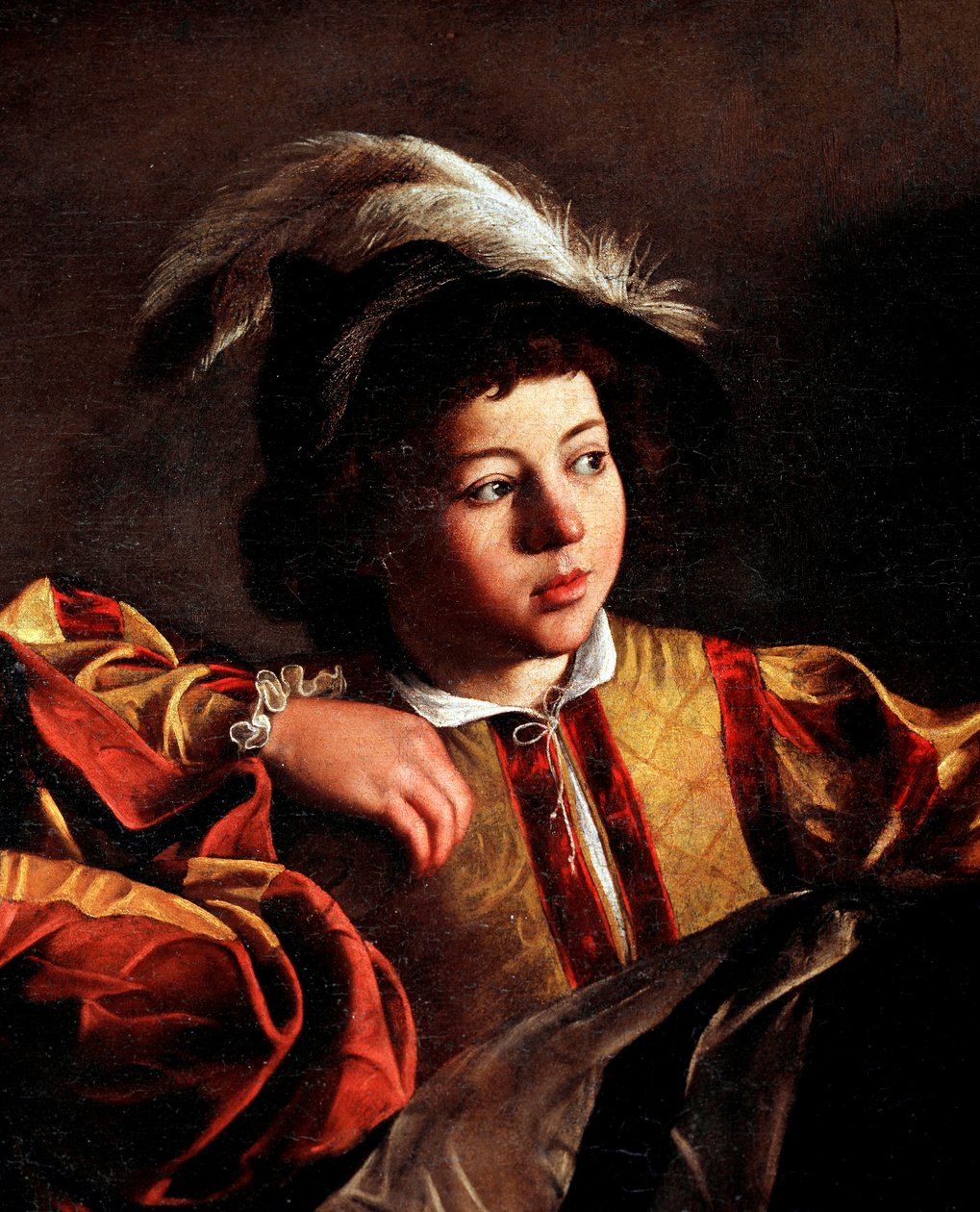 Pyhän Matteuksen kutsumus, yksityiskohta (öljy kankaalle tekijältä Michelangelo Merisi da Caravaggio