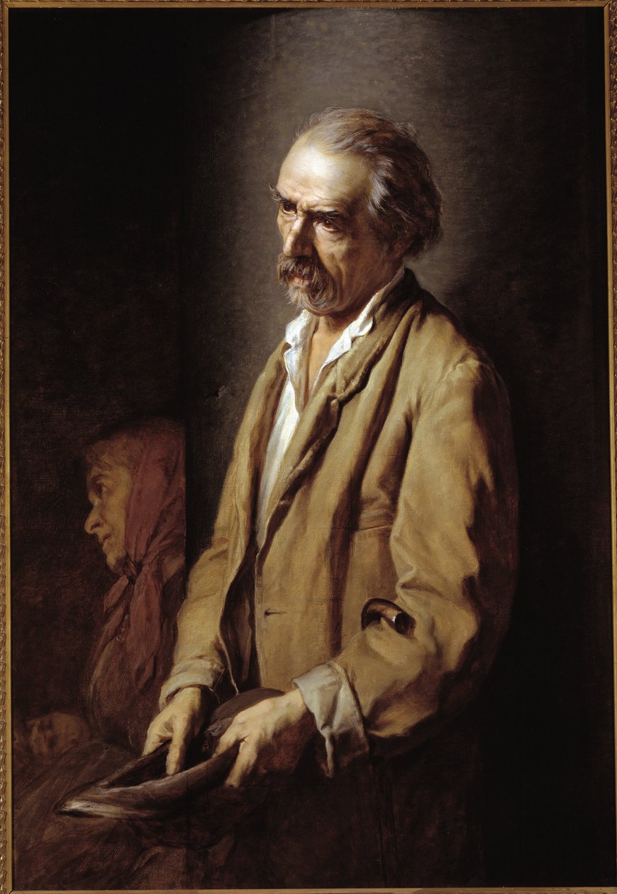 Omakuva (omakuva) Michelangelo Pittatoren (1825-1903) maalaus 1894 Koko 107x73 cm Asti, Pinacoteca Civica tekijältä Michelangelo Pittatore