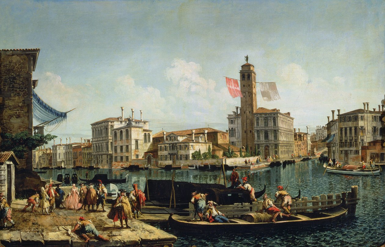 Canal Grande ja S. Geremia, Venetsia tekijältä Michele Marieschi