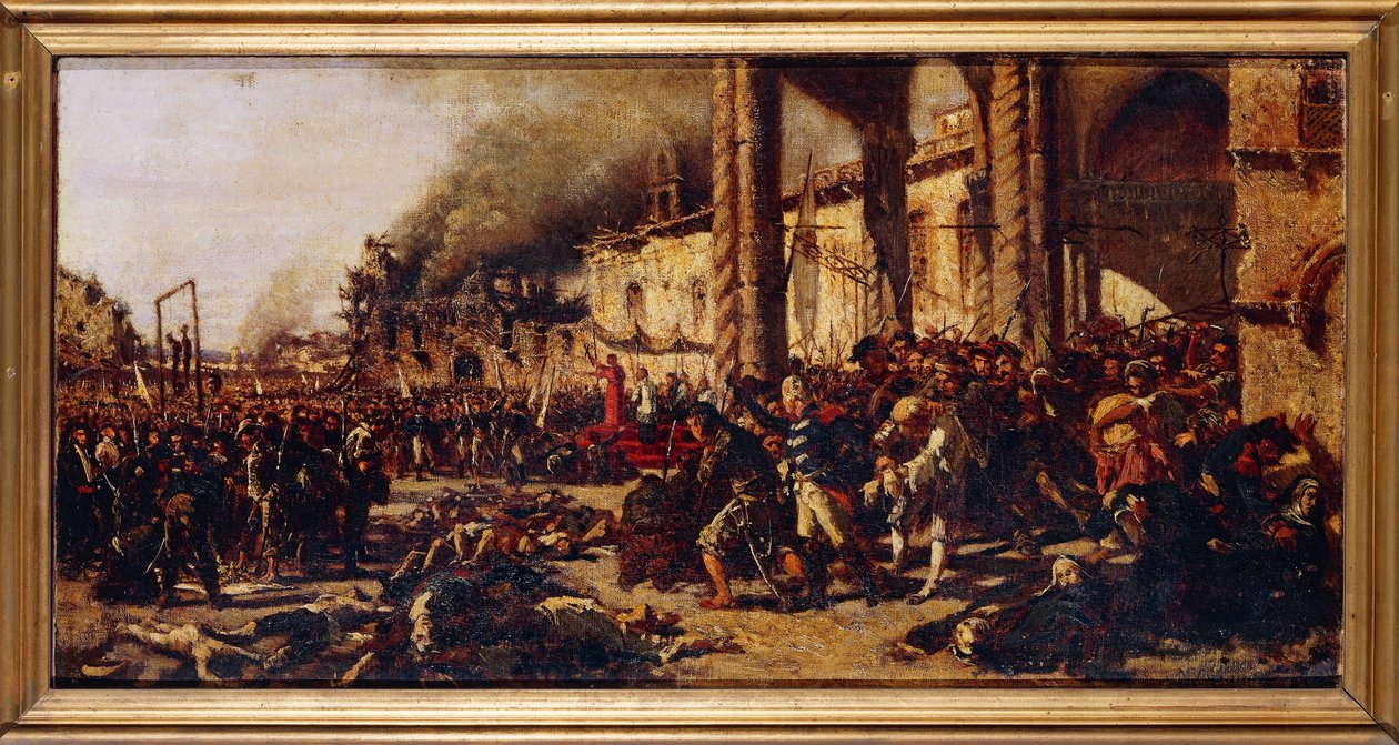 Italia, Napoli, Altamuran teurastus tekijältä Michele Cammarano