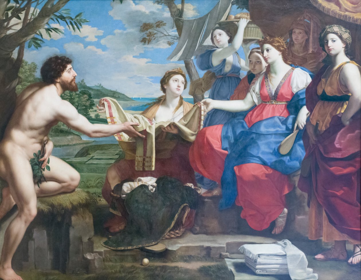 Ulysses ja Nausicaa, vuoden 1654 jälkeen, Michele Desubleo (öljy kankaalle) tekijältä Michele Desubleo