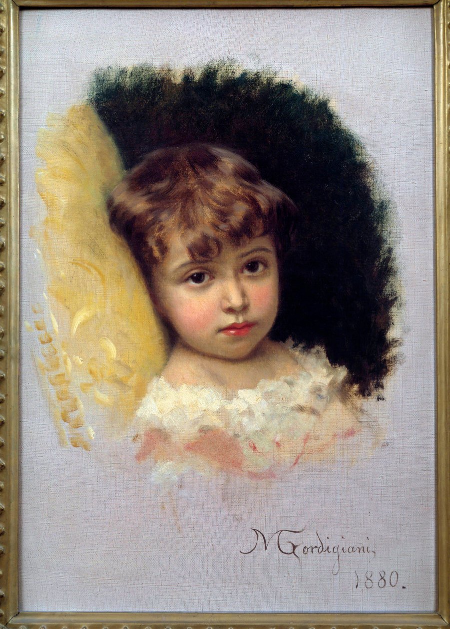 Michel Gordigianin (1830-1909) lasten muotokuvamaalaus 1880 Firenze, Modernin taiteen museo tekijältä Michele Giordigiani