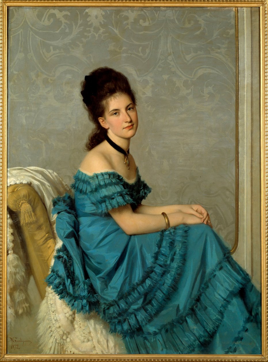 Adelaide Bantin muotokuva. Michel Gordigianin (1830-1909) maalaus tekijältä Michele Giordigiani