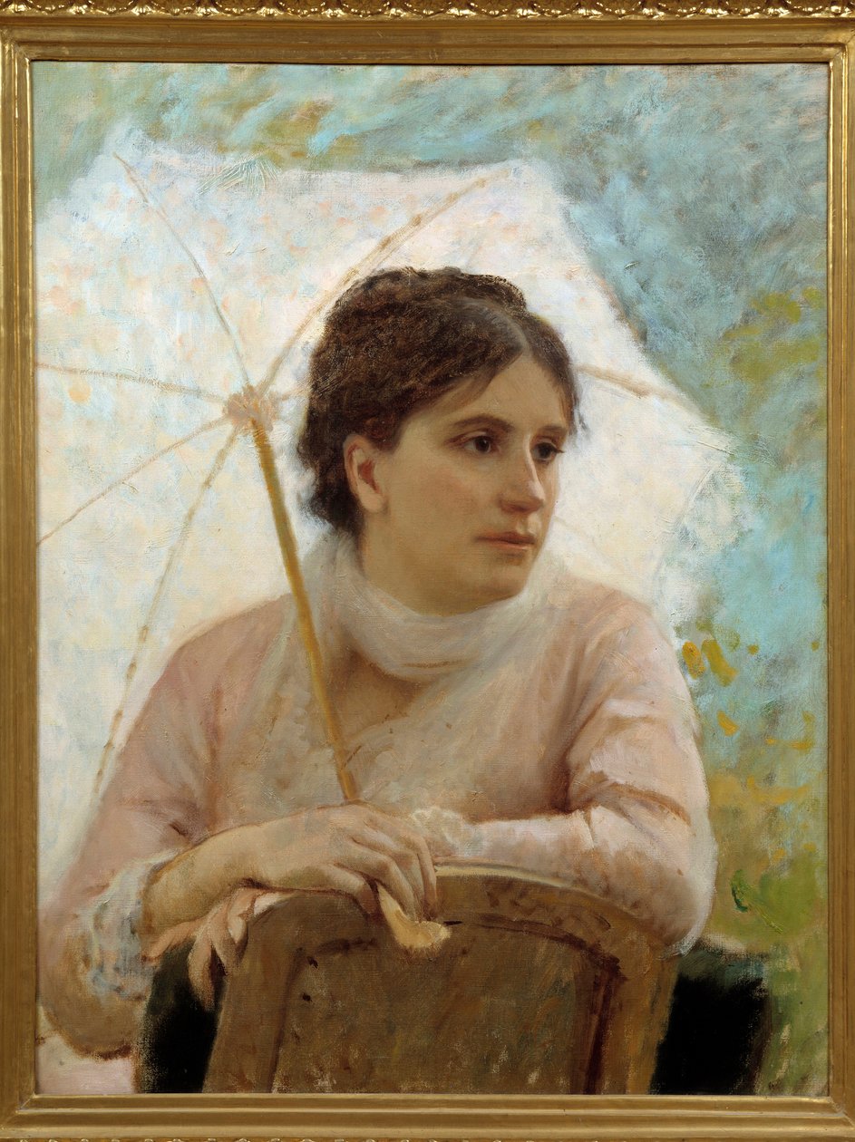 Taiteilijan vaimon Gabriella Coujeren muotokuva. Michele Gordigianin (1830-1909) maalaus tekijältä Michele Giordigiani