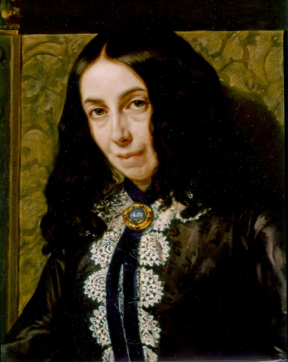 Elizabeth Barrett BROWNING, Muotokuvan yksityiskohta tekijältä Michele Gordigiani