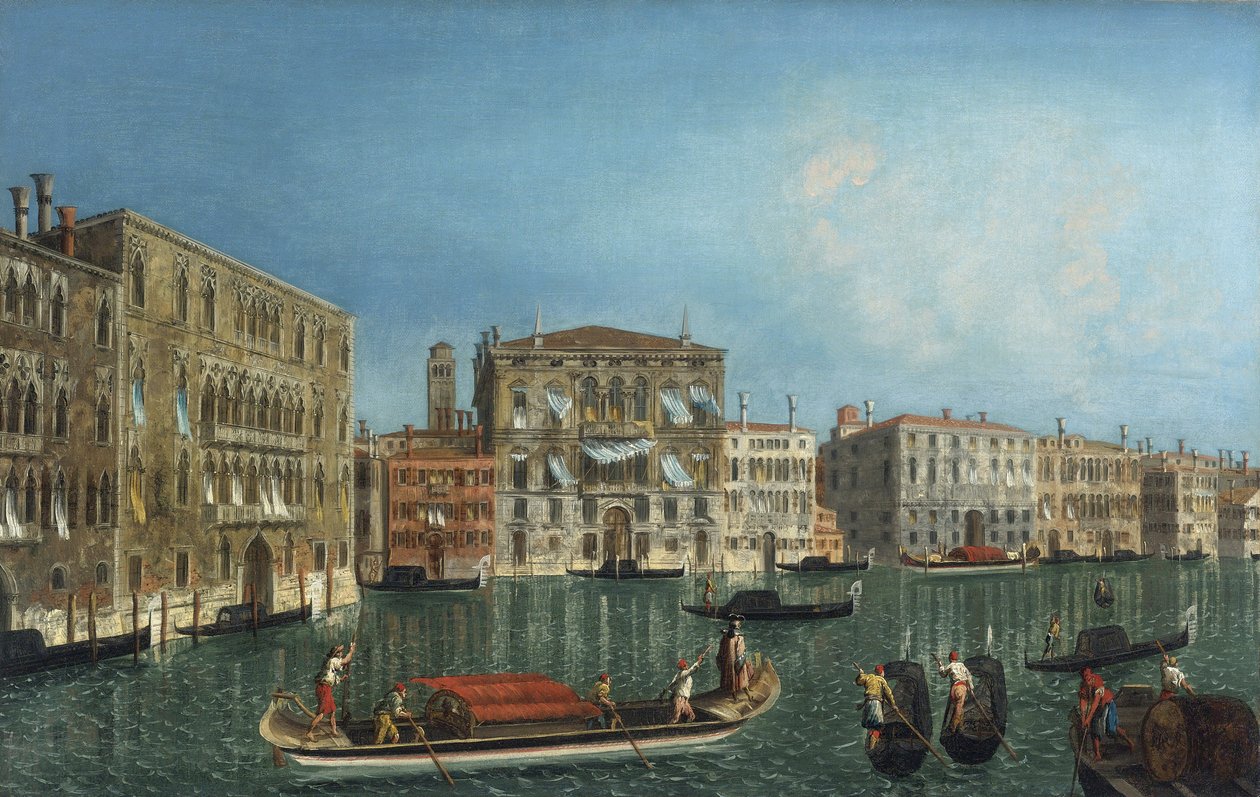 Grand Canal, jossa Palazzo Foscari ja Palazzo Balbi par Marieschi, Michele Giovanni tekijältä Michele Marieschi
