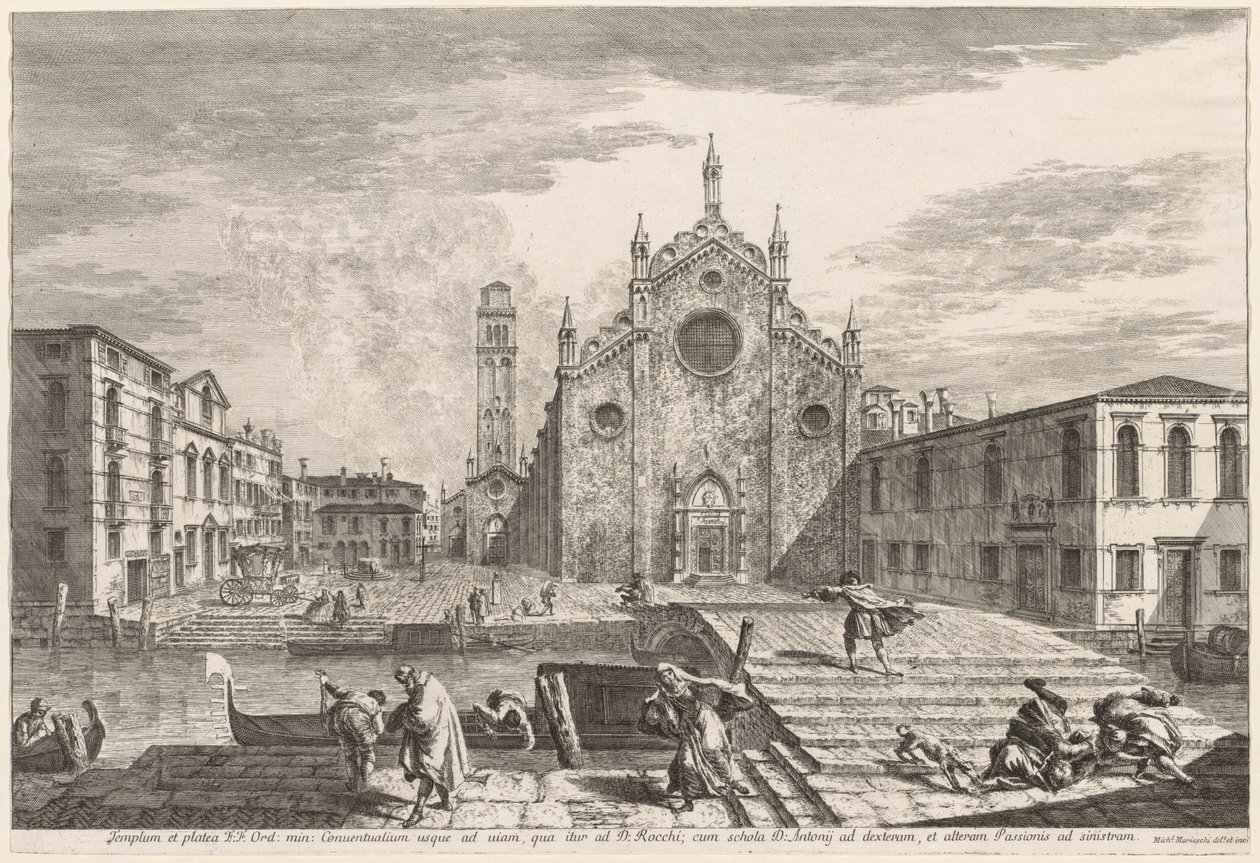 Näkymät Venetsiaan: Campo dei Frari, 1741. tekijältä Michele Marieschi