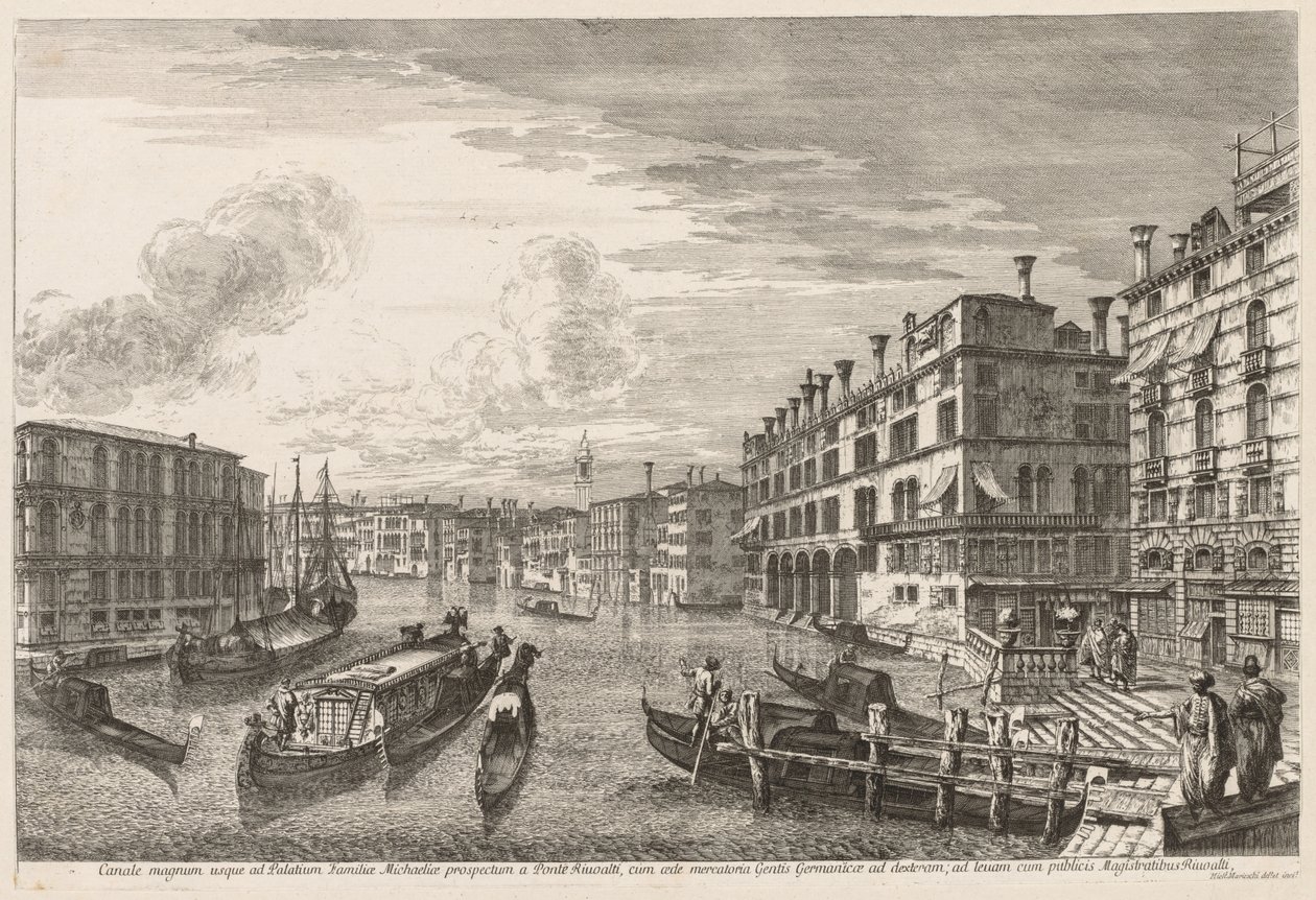 Näkymät Venetsiaan: Canal Grande tekijältä Michele Marieschi