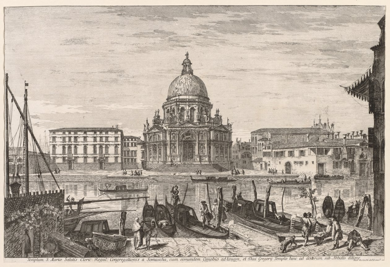 Näkymät Venetsiaan: S. M. Della Salute, 1741. tekijältä Michele Marieschi