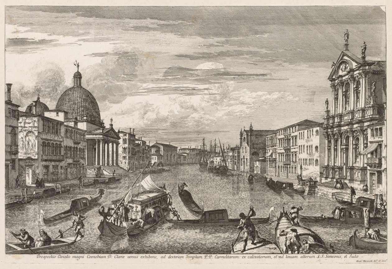 Näkymät Venetsiaan: Santa Chiara, 1741. tekijältä Michele Marieschi
