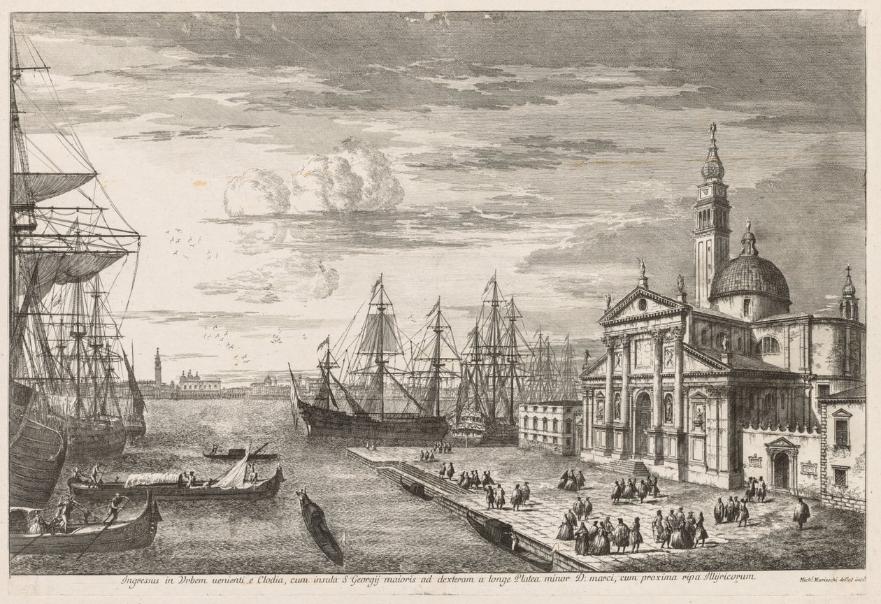 Näkymät Venetsiaan: Pyhän Markuksen allas, 1741. tekijältä Michele Marieschi