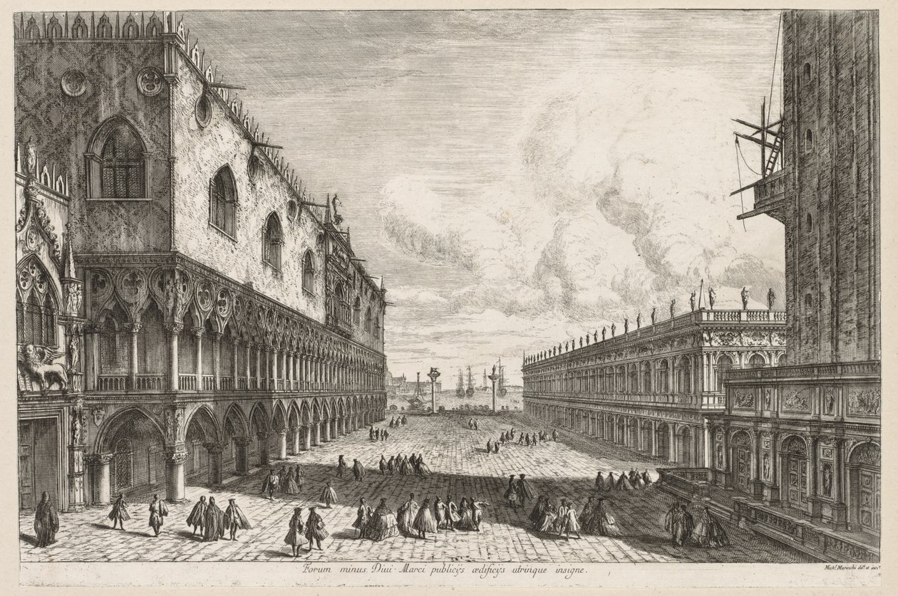 Näkymät Venetsiaan: Piazzetta, 1741. tekijältä Michele Marieschi