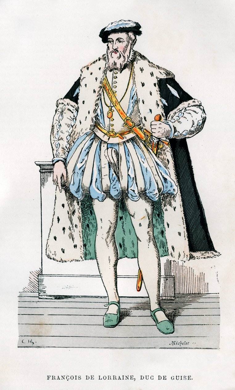 Franciscus Lorrainelainen, Guisen toinen herttua, ranskalainen sotilas ja poliitikko, 1500-luku 1882-1884. tekijältä Micheler