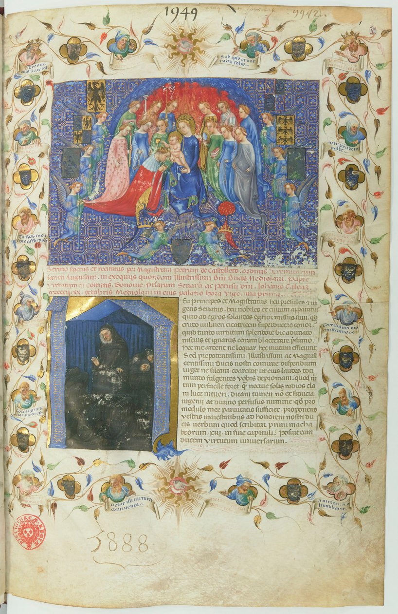 Viscontien sukututkimus (BNF, ms lat. 5888) btv1b10020318d, f13 tekijältä Michelino Molinari da Besozzo